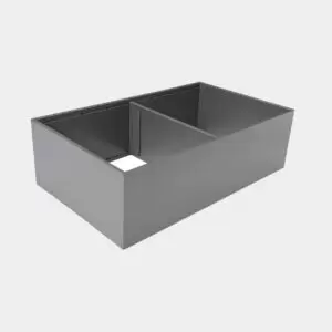 Steel design magnetic drawer divider - orion grey, rectangular