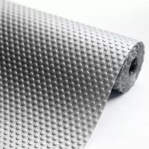 Dotted plastic mat liner cloudy grey 50cm - sold per metre