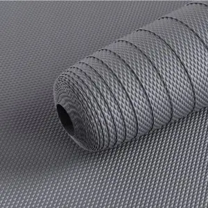 Diamond texture plastic mat liner shadow grey 48cm - sold per metre